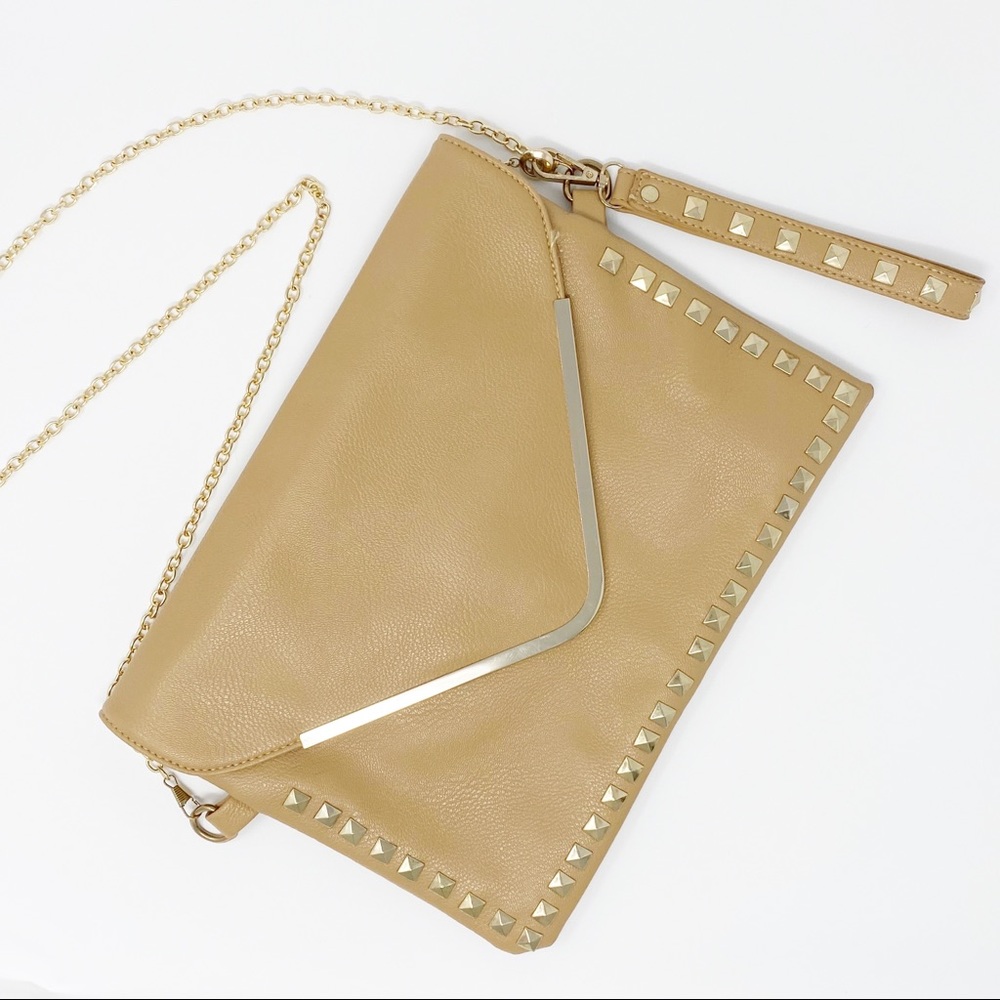 Chain studded envelope purse